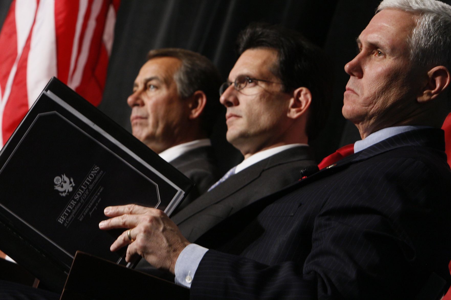 Mike Pence with Eric Cantor and John Boehner, 2010